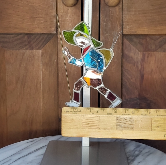 Colorful Stained Glass Hiker Suncatcher - Picture 7 of 14